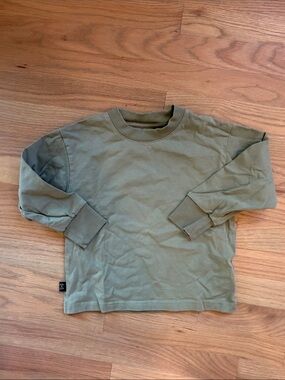 Olive + Scout Sage Green Thick Cotton Crewneck Shirt Boys 4T NWOT